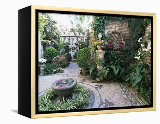 Patio in Private House During Annual Patio Competition, Cordoba, Andalucia, Spain-Rob Cousins-Framed Premier Image Canvas