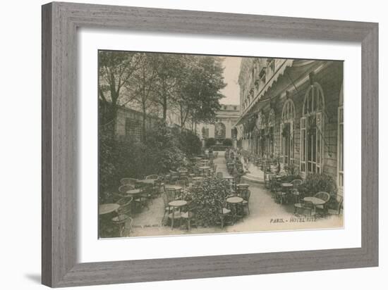 Patio of the Hotel Ritz, Paris. Postcard Sent in 1913-French Photographer-Framed Giclee Print