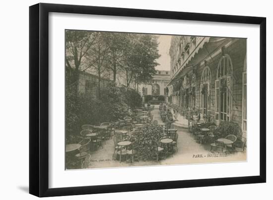 Patio of the Hotel Ritz, Paris. Postcard Sent in 1913-French Photographer-Framed Giclee Print