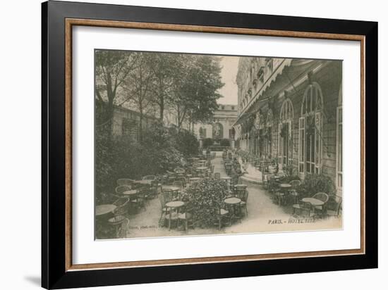 Patio of the Hotel Ritz, Paris. Postcard Sent in 1913-French Photographer-Framed Giclee Print