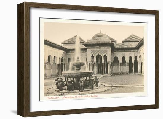 Patio of the Lions, Alhambra, Granada, Spain-null-Framed Premium Giclee Print