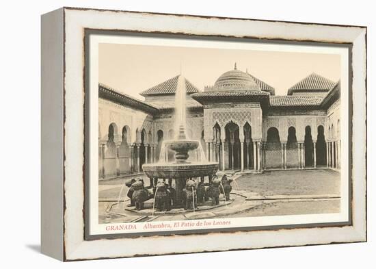 Patio of the Lions, Alhambra, Granada, Spain-null-Framed Stretched Canvas