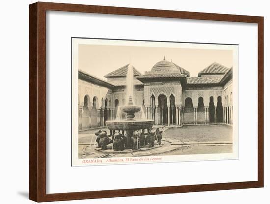 Patio of the Lions, Alhambra, Granada, Spain-null-Framed Art Print