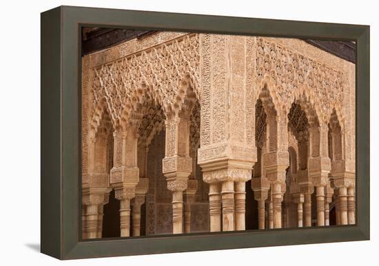 Patio of the Lions Columns from the Alhambra Palace-Lotsostock-Framed Premier Image Canvas