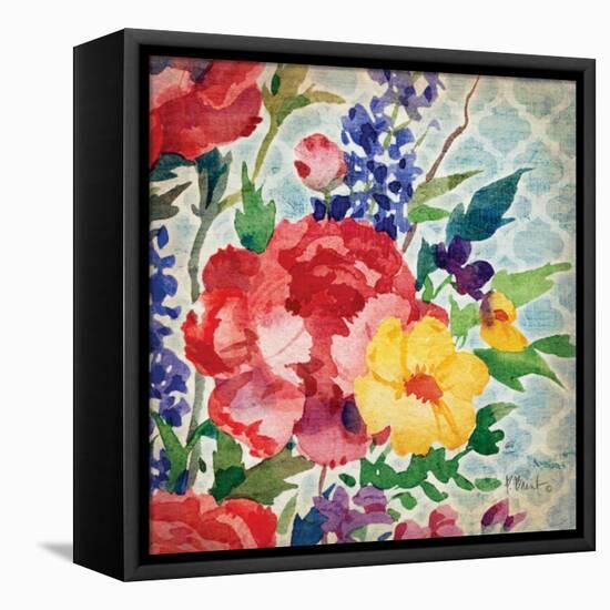 Patio Peony V-Paul Brent-Framed Stretched Canvas