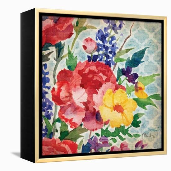 Patio Peony V-Paul Brent-Framed Stretched Canvas