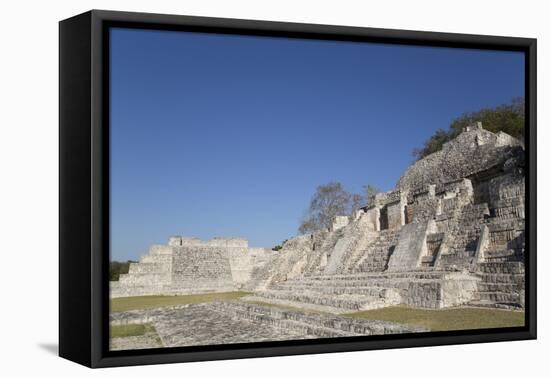 Patio Puuc in the Foreground, and Northeastern Temple Behind, Edzna-Richard Maschmeyer-Framed Premier Image Canvas