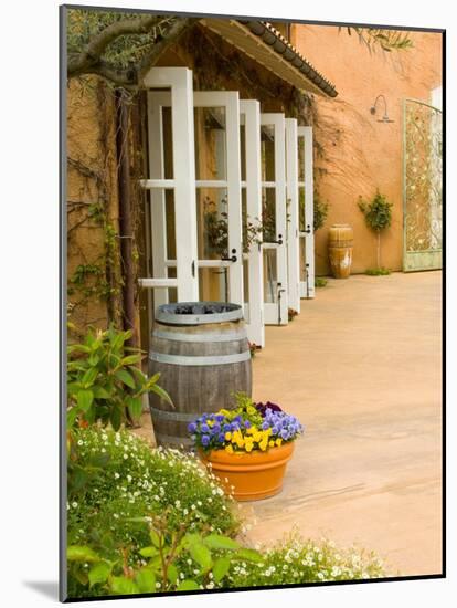 Patio Table at Viansa Winery, Sonoma Valley, California, USA-Julie Eggers-Mounted Photographic Print