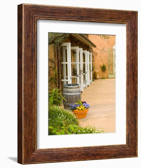 Patio Table at Viansa Winery, Sonoma Valley, California, USA-Julie Eggers-Framed Photographic Print