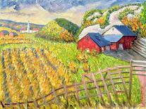 Wheat Harvest, Kamouraska, Quebec-Patricia Eyre-Framed Premier Image Canvas