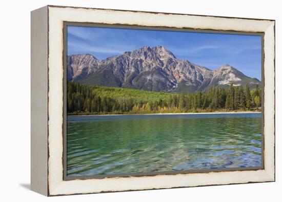 Patricia Lake and Pyramid Mountain, Jasper NP, Alberta, Canada.-Don Paulson-Framed Premier Image Canvas