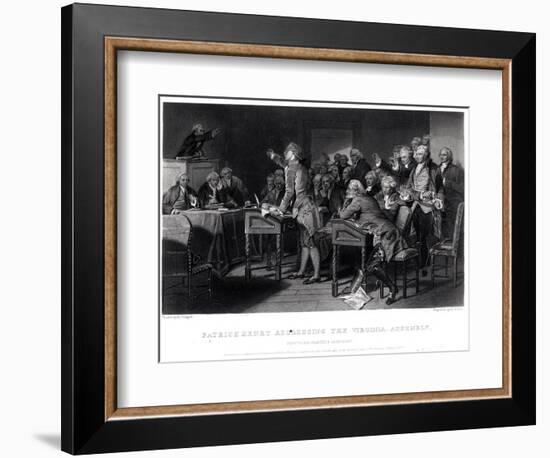 Patrick Henry (1736-1799) Addressing the Virginia Assembly, March 1775 Engraved by Henry Bryan Hall-Alonzo Chappel-Framed Giclee Print