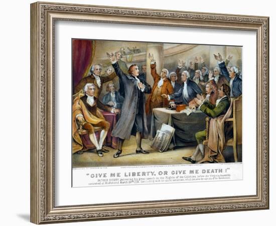 Patrick Henry, 1775-Currier & Ives-Framed Giclee Print