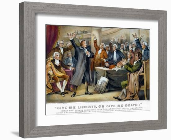 Patrick Henry, 1775-Currier & Ives-Framed Giclee Print