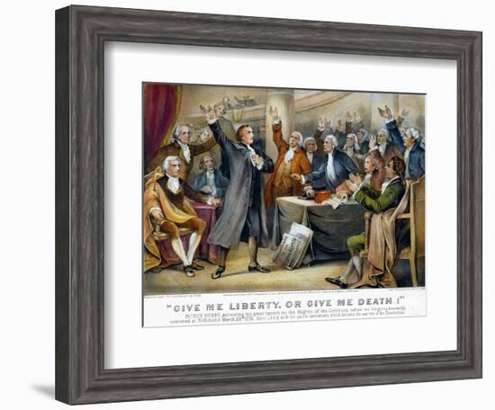 Patrick Henry, 1775-Currier & Ives-Framed Giclee Print