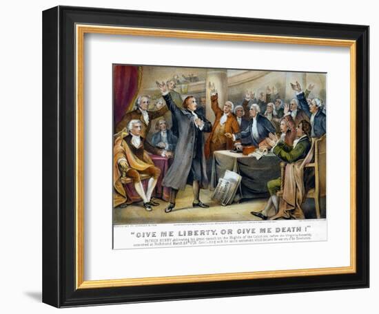 Patrick Henry, 1775-Currier & Ives-Framed Giclee Print