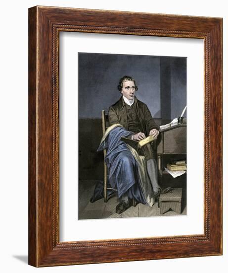 Patrick Henry Writing-null-Framed Giclee Print