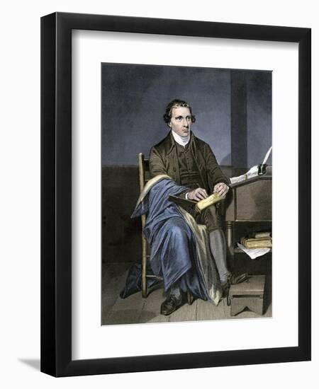 Patrick Henry Writing-null-Framed Giclee Print