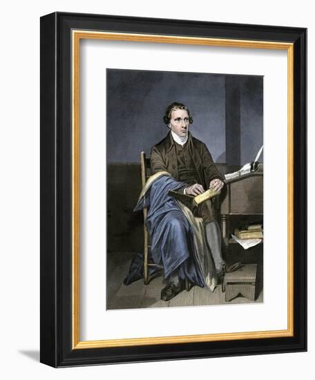 Patrick Henry Writing-null-Framed Giclee Print