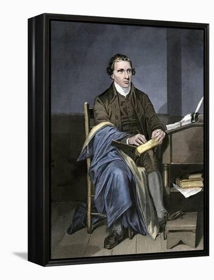 Patrick Henry Writing-null-Framed Premier Image Canvas