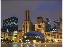 Chicago at night-Patrick  J. Warneka-Photographic Print