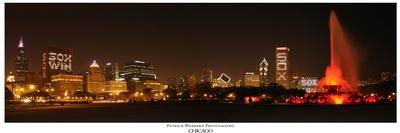 Chicago River at night-Patrick  J. Warneka-Framed Photographic Print