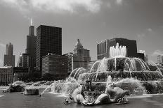 Black And White Of Chicago River-Patrick Warneka-Framed Premier Image Canvas