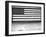 Patriotic American Flag Garage Door, Albuquerque, New Mexico, Black and White-Kevin Lange-Framed Photographic Print