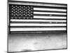 Patriotic American Flag Garage Door, Albuquerque, New Mexico, Black and White-Kevin Lange-Mounted Photographic Print