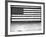 Patriotic American Flag Garage Door, Albuquerque, New Mexico, Black and White-Kevin Lange-Framed Photographic Print