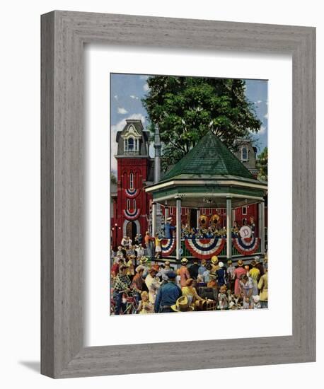 "Patriotic Band Concert", July 7, 1951-Stevan Dohanos-Framed Giclee Print