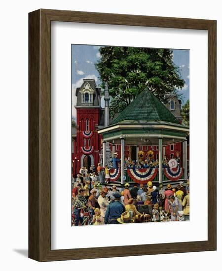 "Patriotic Band Concert", July 7, 1951-Stevan Dohanos-Framed Giclee Print