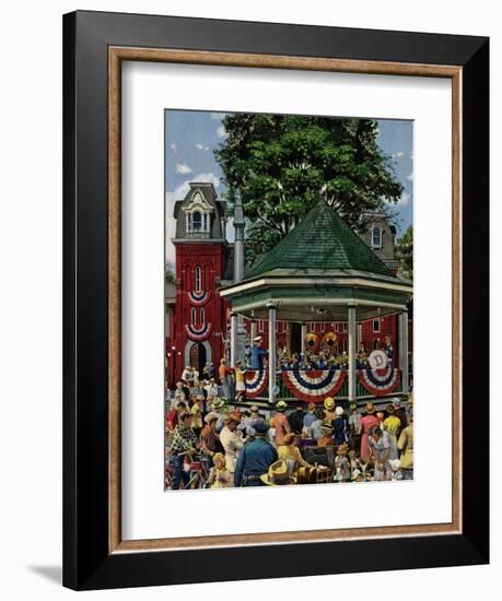 "Patriotic Band Concert", July 7, 1951-Stevan Dohanos-Framed Giclee Print