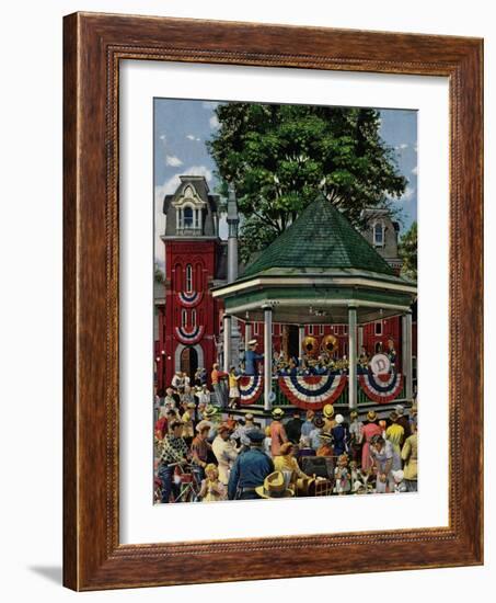 "Patriotic Band Concert", July 7, 1951-Stevan Dohanos-Framed Giclee Print