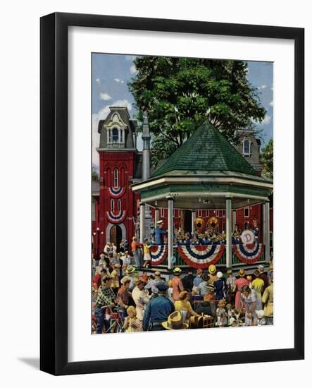 "Patriotic Band Concert", July 7, 1951-Stevan Dohanos-Framed Giclee Print