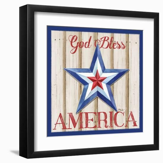 Patriotic Barn Star II-Paul Brent-Framed Art Print