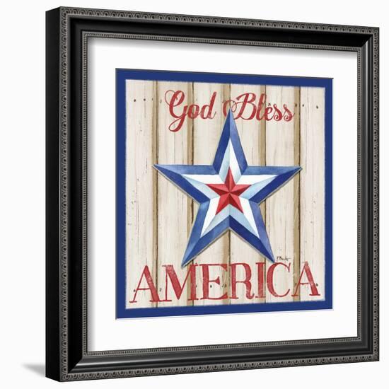 Patriotic Barn Star II-Paul Brent-Framed Art Print