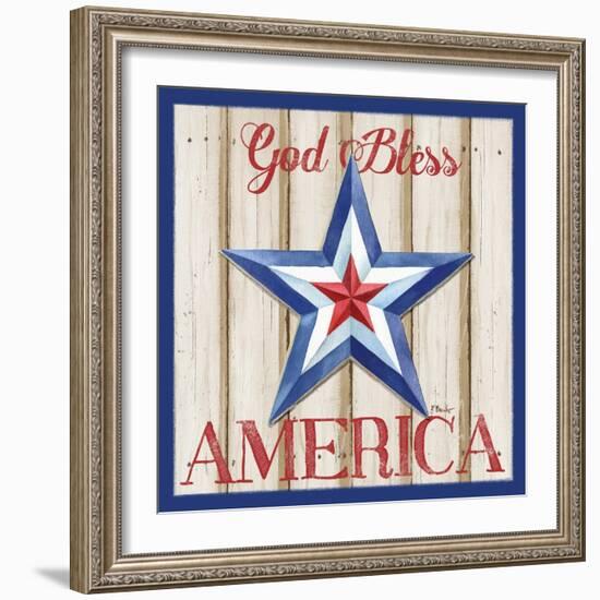 Patriotic Barn Star II-Paul Brent-Framed Art Print