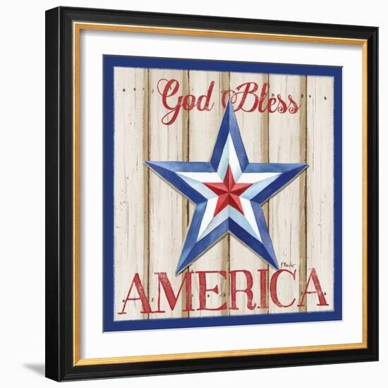 Patriotic Barn Star II-Paul Brent-Framed Art Print