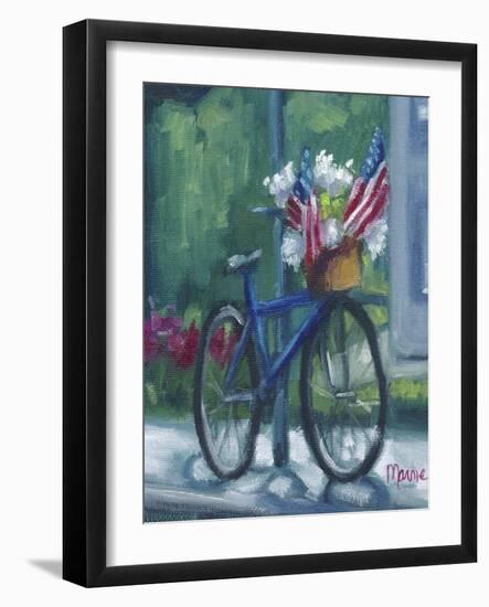 Patriotic Bike-Marnie Bourque-Framed Giclee Print