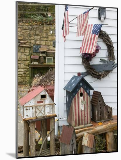 Patriotic Birdhouses, USA-Walter Bibikow-Mounted Photographic Print