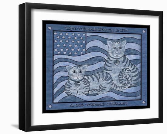 Patriotic Cats-Tina Nichols-Framed Giclee Print
