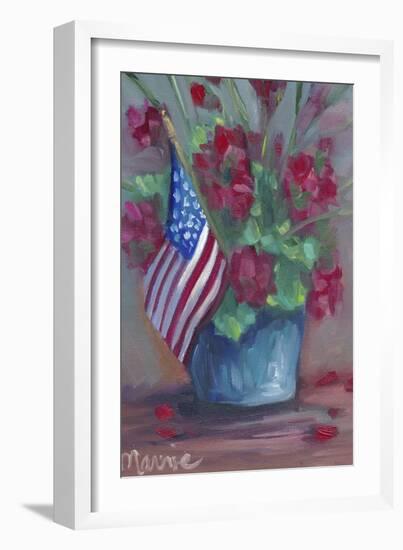 Patriotic Flowers-Marnie Bourque-Framed Giclee Print