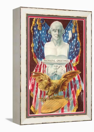 Patriotic Greetings, Bust of Washington-null-Framed Stretched Canvas