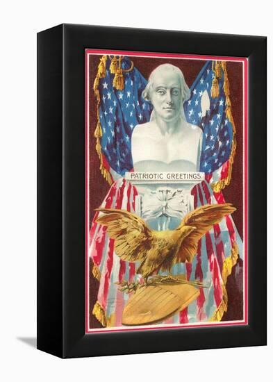 Patriotic Greetings, Bust of Washington-null-Framed Stretched Canvas