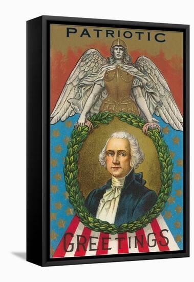 Patriotic Greetings, Washington-null-Framed Stretched Canvas