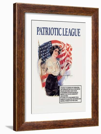 Patriotic League-Howard Chandler Christy-Framed Art Print