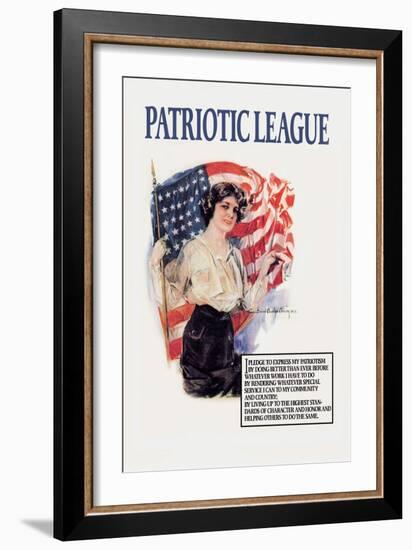 Patriotic League-Howard Chandler Christy-Framed Art Print