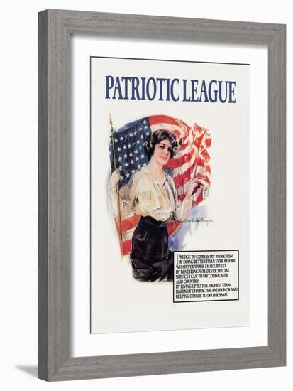 Patriotic League-Howard Chandler Christy-Framed Art Print