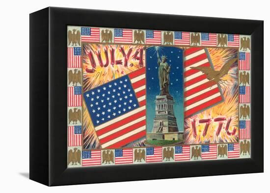 Patriotic Motifs-null-Framed Stretched Canvas